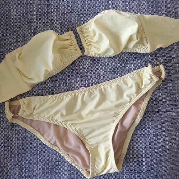 NWOT Yellow Lisa Curran Bikini Set - Size Medium - Picture 1 of 12